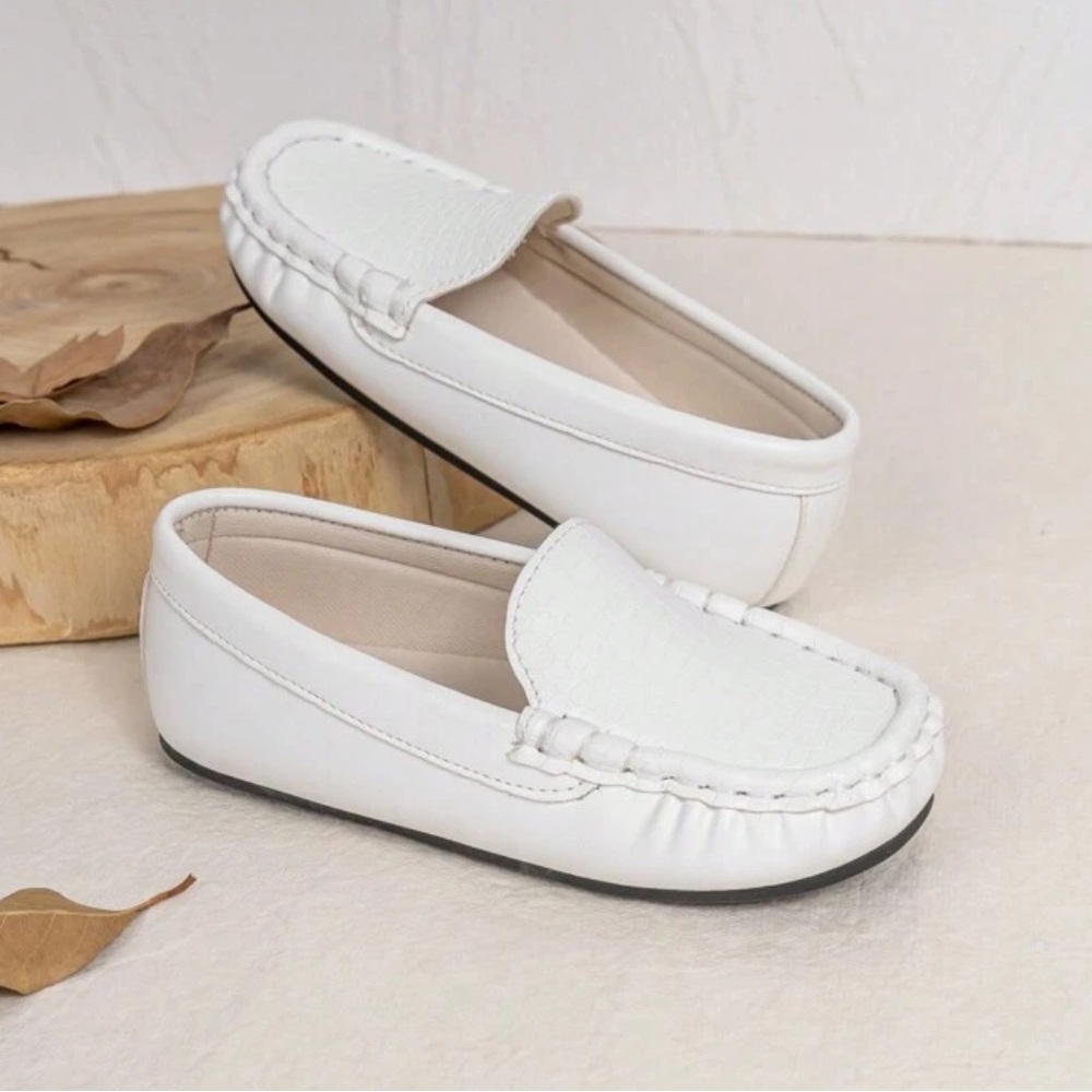 Toddler Little Kid Boys Girls Soft Slip-On Loafers Dress Flat Shoes - Picture 2 of 5